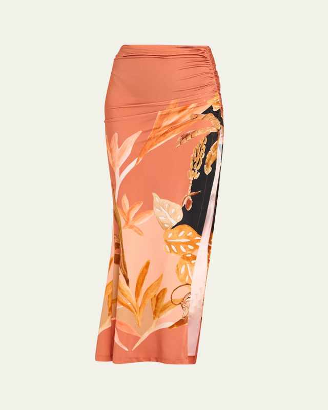 Bananier Ruched Maxi Skirt
